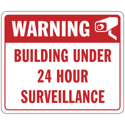 DB-104 Warning Building Under 24 Hour Surveillance